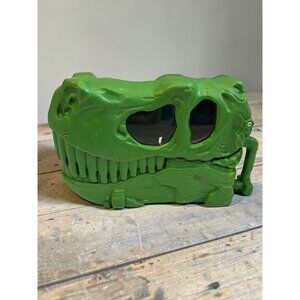 Dino Valley Green Dinosaur Skull Toy Carrying case Storage Box With Hinged Lid